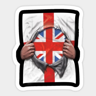 English Flag English Flag Ripped - Gift for British From English Sticker